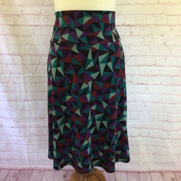 LuLaRoe Geometric Print Skirt - Size Medium - Picture 1 of 6